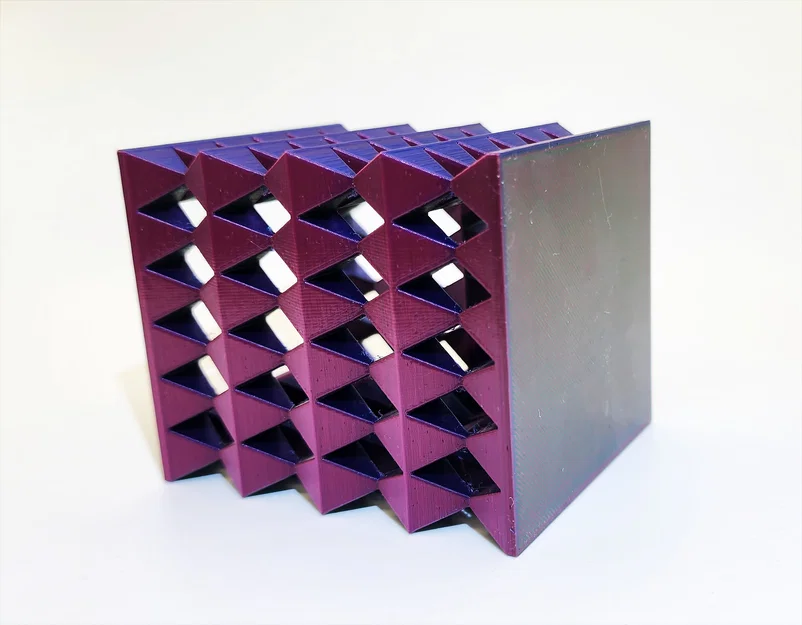 Cốc đựng bút 3D hình học Acute Rhombus - Thiết kế không cần support - Image 4