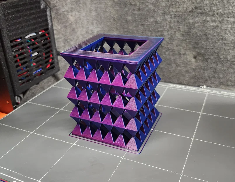 Cốc đựng bút 3D hình học Acute Rhombus - Thiết kế không cần support - Image 6