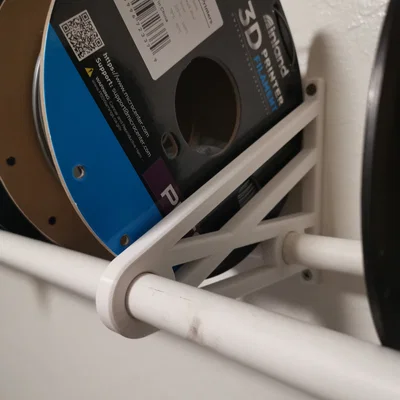 Kệ cuộn filament dùng ống 22mm (PVC 1/2" sch40)