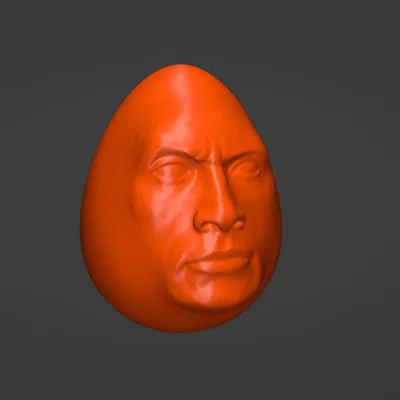 Mô hình Dwayne the Egg Johnson 3D vui nhộn cho người hâm mộ