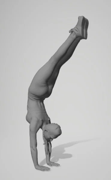 Tượng mini cô gái trồng chuối (Handstand girl miniature) - Image 1