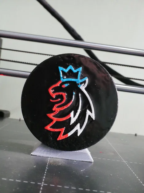 Mô hình quả bóng khúc côn cầu Czech Hockey Puck in 3D tinh xảo - Image 1