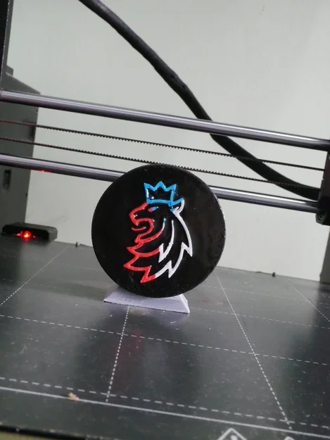 Mô hình quả bóng khúc côn cầu Czech Hockey Puck in 3D tinh xảo - Image 2