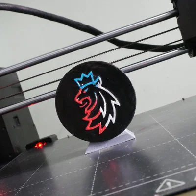 Mô hình quả bóng khúc côn cầu Czech Hockey Puck in 3D tinh xảo