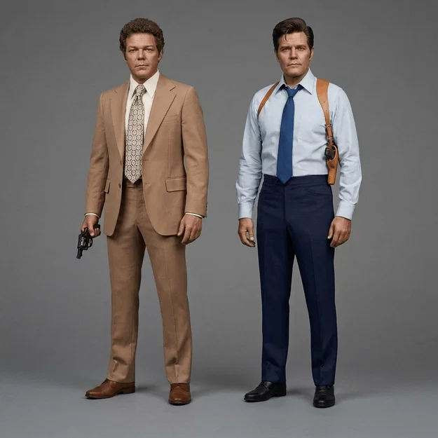 Mô hình 3D nhân vật McGarrett và Danno (Hawaii 5-O) cực chất - Image 1