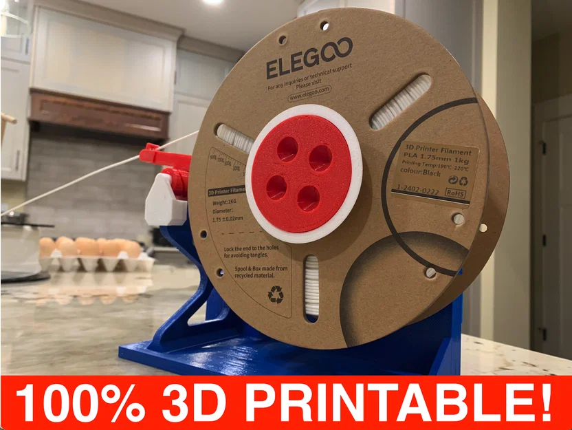 Spool Winder V1 – Dụng cụ quấn filament 100% in 3D - Image 1