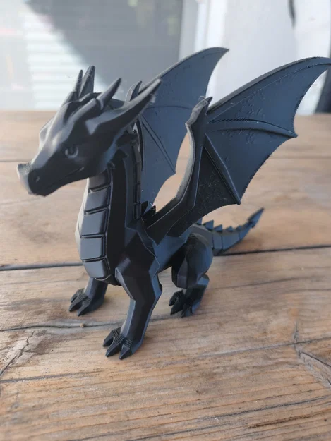 Steel Dragon (Rồng Thép) – mẫu Low-Poly góc cạnh, cánh rộng chắc chắn - Image 2