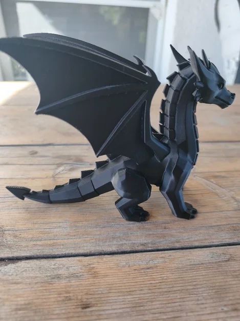 Steel Dragon (Rồng Thép) – mẫu Low-Poly góc cạnh, cánh rộng chắc chắn - Image 3
