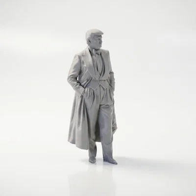 Mô hình in 3D Donald Trump mặc suit trang trọng (Figurine Celebrity STL)