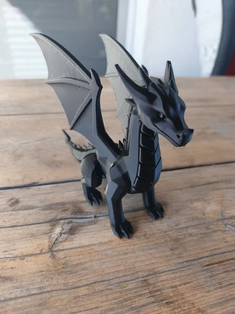 Steel Dragon (Rồng Thép) – mẫu Low-Poly góc cạnh, cánh rộng chắc chắn - Image 5
