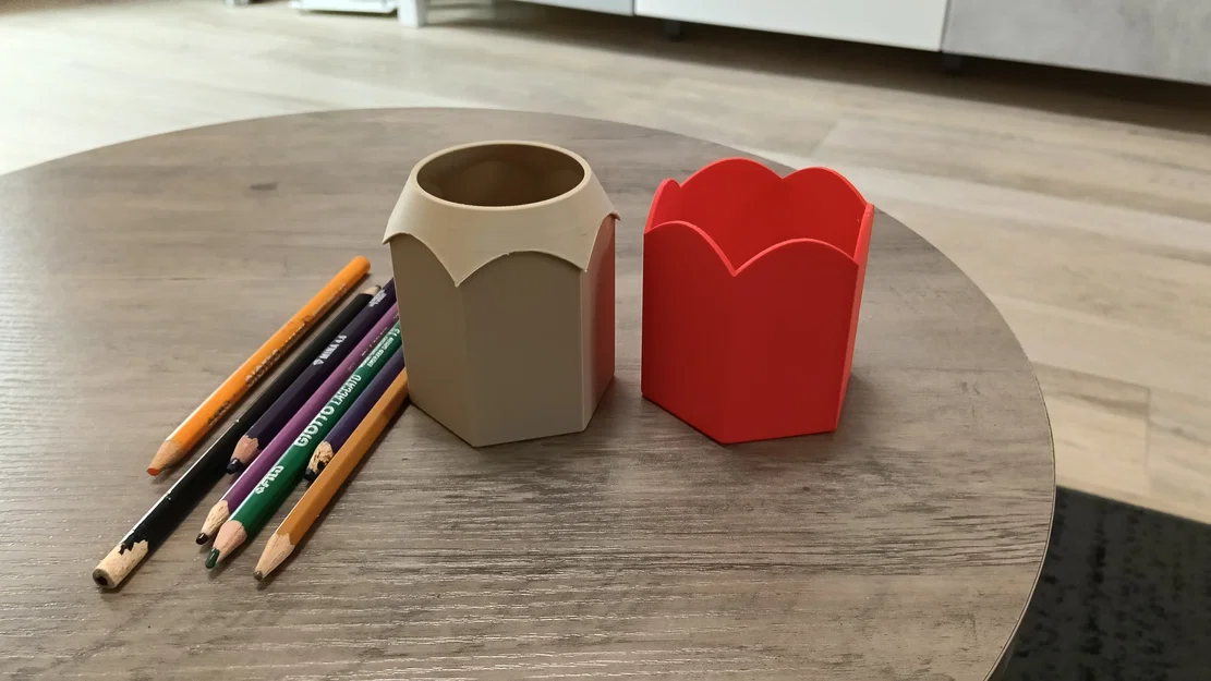 Hộp đựng bút hình bút chì 3D độc đáo, thiết kế 2 mảnh dễ in - Image 2