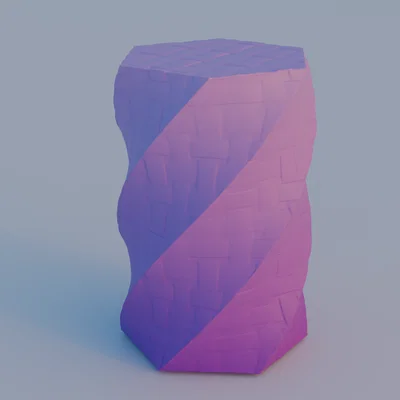 Bình Xoắn Với Texture Dệt (Twisting Vase with Woven Texture)