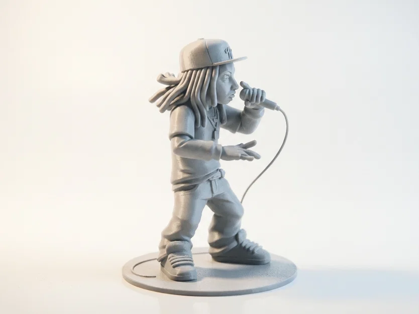 Tượng Lil Wayne Hip Hop Celebrity – Mẫu STL In 3D Printable - Image 2