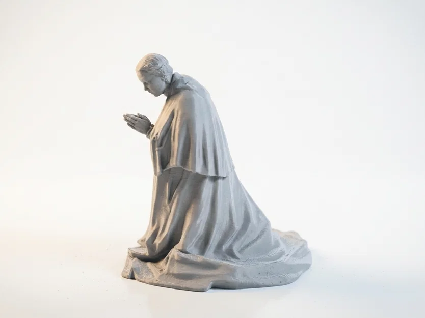 Tượng Tôn Giáo Hình Nhân Quỳ Gối – Model 3D In Được - Image 1