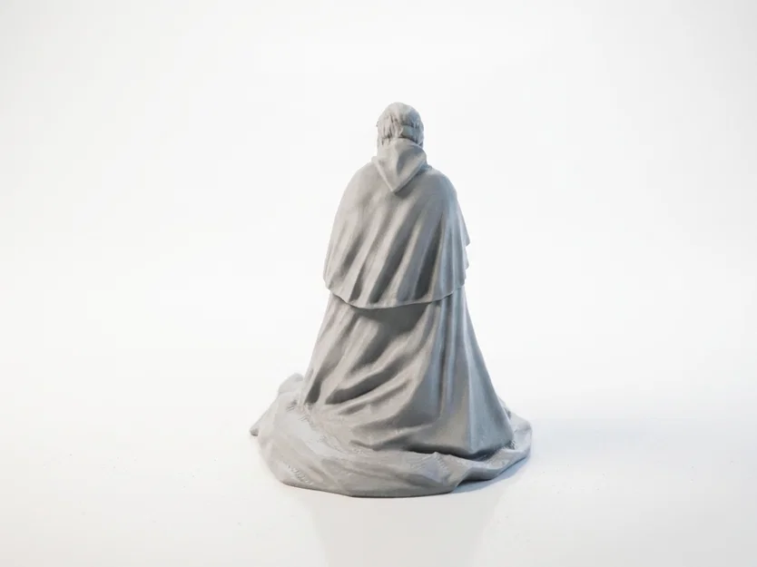 Tượng Tôn Giáo Hình Nhân Quỳ Gối – Model 3D In Được - Image 2