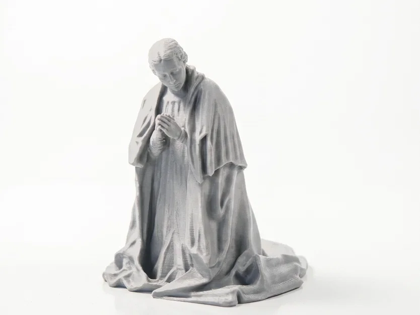 Tượng Tôn Giáo Hình Nhân Quỳ Gối – Model 3D In Được - Image 3