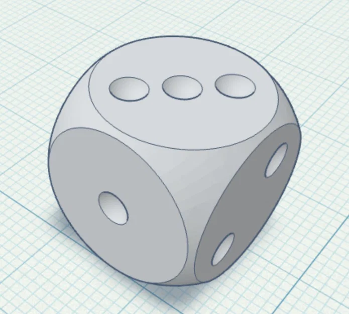 Mô hình xúc xắc (Dice) đơn giản - File in 3D chất lượng cao - Image 1
