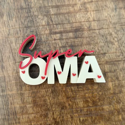 Super Oma – Mô hình chữ 3D | Quà tặng bà | Trang trí ngày của Mẹ