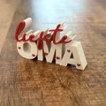 Liefste Oma – Bảng chữ 3D trang trí | Quà tặng bà | Quà tặng Ngày của Mẹ - Thumbnail 1