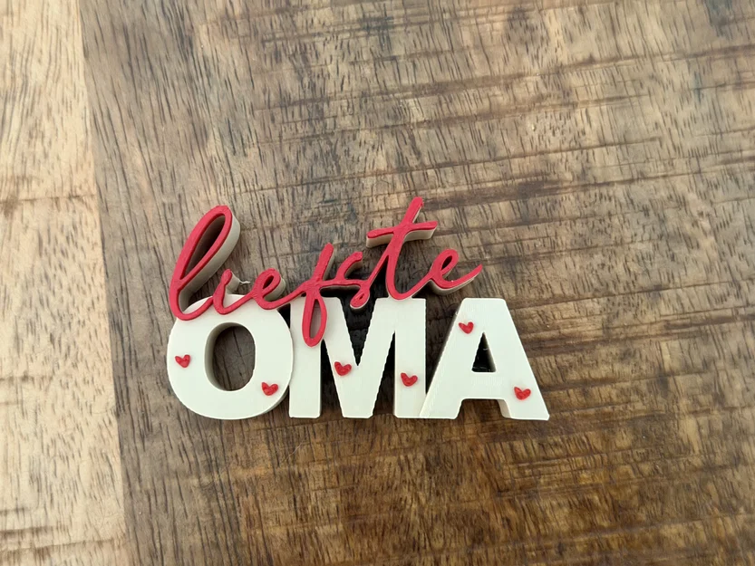 Liefste Oma – Bảng chữ 3D trang trí | Quà tặng bà | Quà tặng Ngày của Mẹ - Image 2