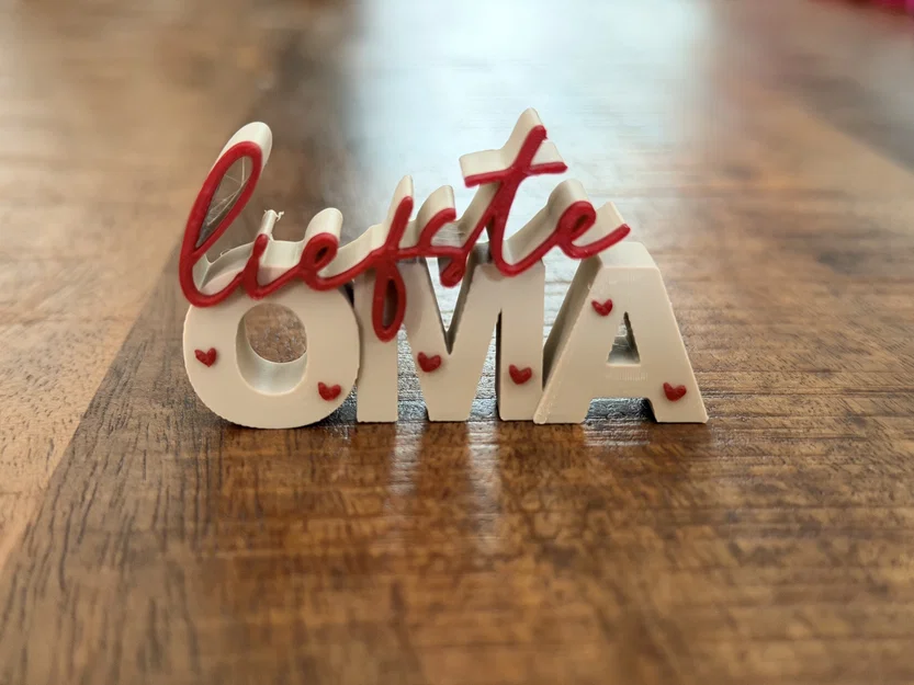 Liefste Oma – Bảng chữ 3D trang trí | Quà tặng bà | Quà tặng Ngày của Mẹ - Image 3