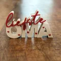 Liefste Oma – Bảng chữ 3D trang trí | Quà tặng bà | Quà tặng Ngày của Mẹ - Thumbnail 3