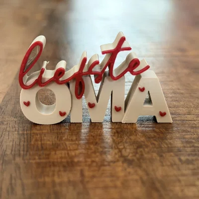 Liefste Oma – Bảng chữ 3D trang trí | Quà tặng bà | Quà tặng Ngày của Mẹ