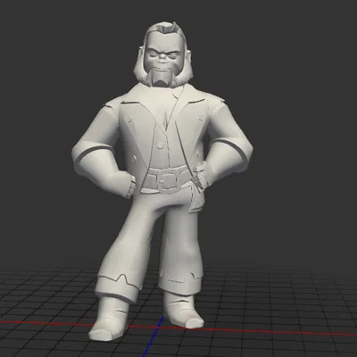 Mô hình 3D nhân vật Gibbs phong cách hoạt hình cực chất