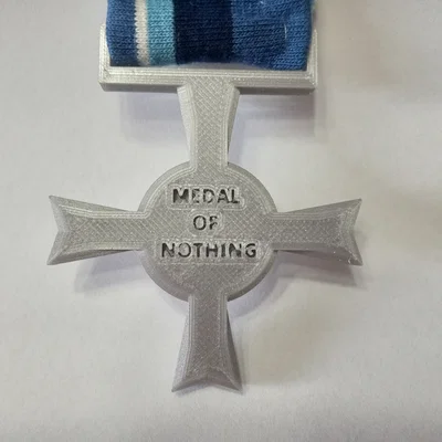 Huân chương Medal of Nothing - Mô hình 3D hài hước trang trí