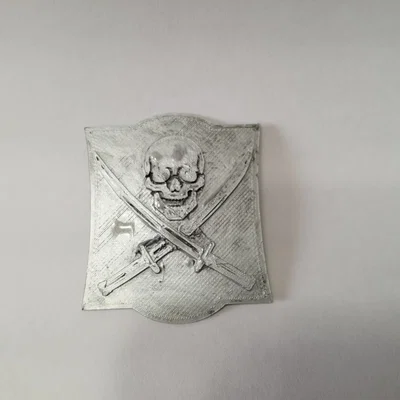 Mẫu in 3D phù hiệu cướp biển Skull and Cross Swords độc đáo