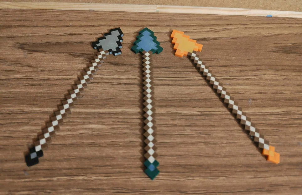 Mô hình giáo Minecraft in 3D: Tự tay chế tạo vũ khí pixel cực chất - Image 1