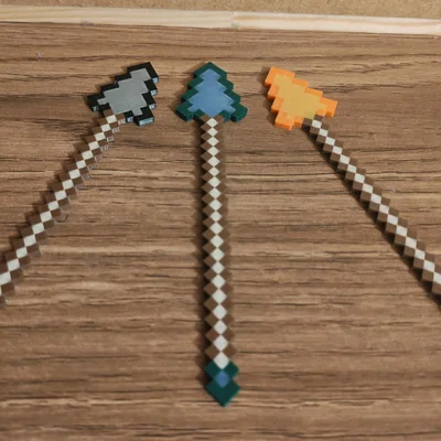 Mô hình giáo Minecraft in 3D: Tự tay chế tạo vũ khí pixel cực chất