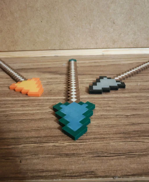 Mô hình giáo Minecraft in 3D: Tự tay chế tạo vũ khí pixel cực chất - Image 3