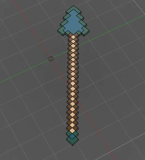 Mô hình giáo Minecraft in 3D: Tự tay chế tạo vũ khí pixel cực chất - Image 4