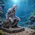 Mô hình 3D bộ xương ngồi trên rương kho báu trang trí bể cá cực đẹp - Thumbnail 1