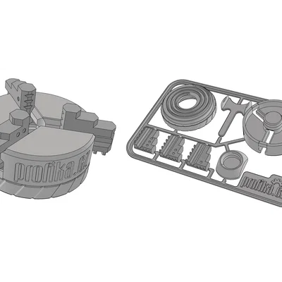 Sklíčidlo - Bộ mô hình đầu kẹp (Chuck) in 3D dạng thẻ