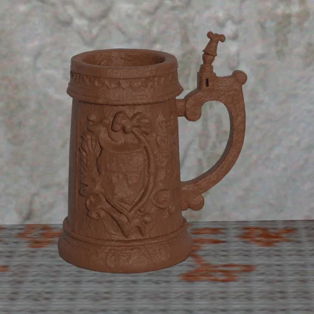 Mô hình cốc bia kiểu Đức cổ điển in 3D - Crest Beer Mug - Image 1