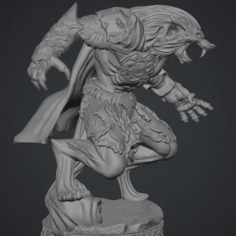 Mô hình nhân vật Người Sói (Werewolf) 3D cho trò chơi D&D