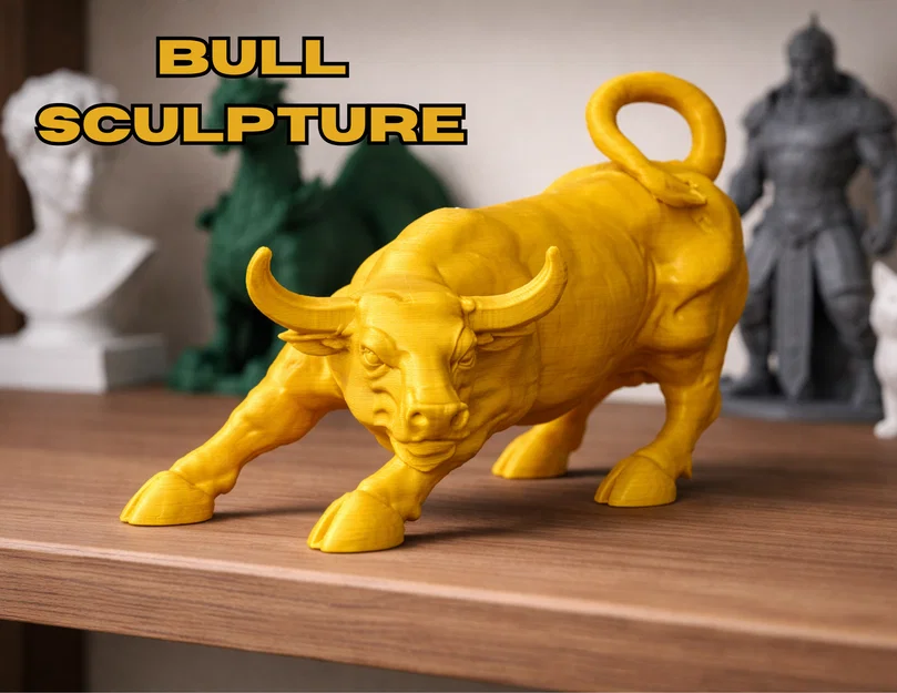 Tượng bò tót phong cách hiện đại (Modern Bull Sculpture) - Image 1
