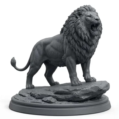 Mô hình tượng Sư Tử 3D nghệ thuật - Tải file STL in 3D cực sắc nét