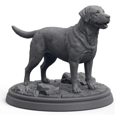 Mô hình tượng chú chó 3D chi tiết cao cho người yêu thú cưng