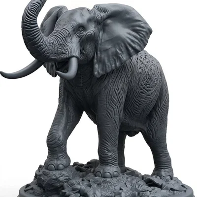 Mô hình tượng voi 3D tinh xảo - File in ấn chi tiết cao
