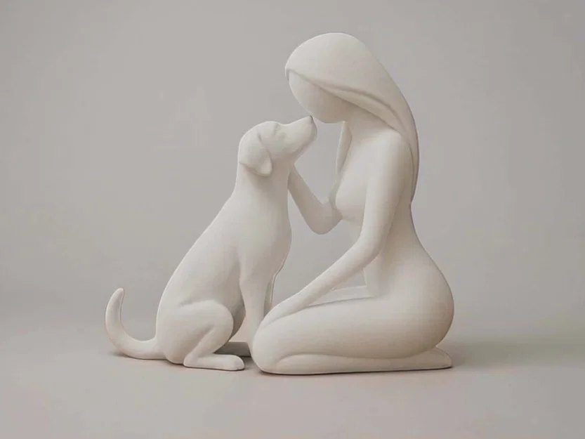 Mô hình tượng trang trí 3D Pure Companionship Tình bạn thuần khiết - Image 1