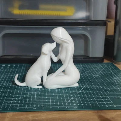 Mô hình tượng trang trí 3D Pure Companionship Tình bạn thuần khiết