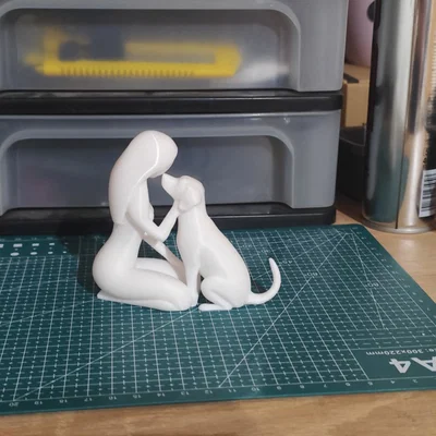 Mô hình tượng trang trí 3D Pure Companionship Tình bạn thuần khiết