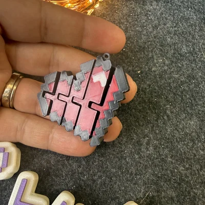 Móc khóa Flexy Heart Pixel