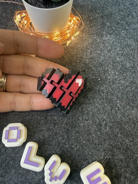 Móc khóa Flexy Heart Pixel - Image 3