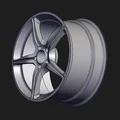 Mô hình mâm xe 5 chấu phong cách thể thao 3D - File in STL chất lượng - Thumbnail 1