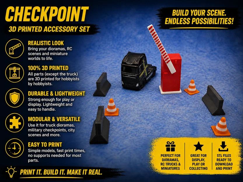 Bộ Mô Hình Chốt Kiểm Soát (Checkpoint Mini Set) - Image 1