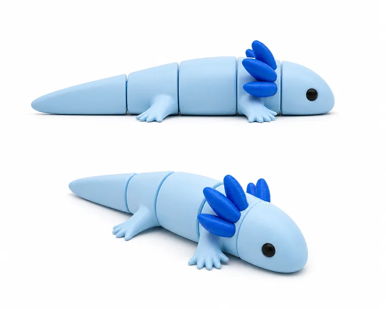 Articulated Axolotl Blue – Sinh Vật Flexi Mũm Mĩm - Image 1